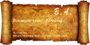 Baumgartner Alvina névjegykártya